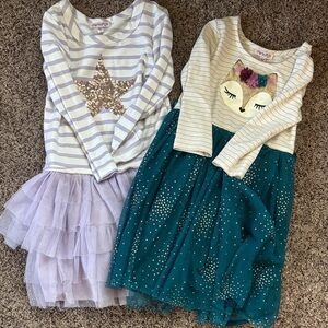 Girls' Striped and Animal Print Dresses